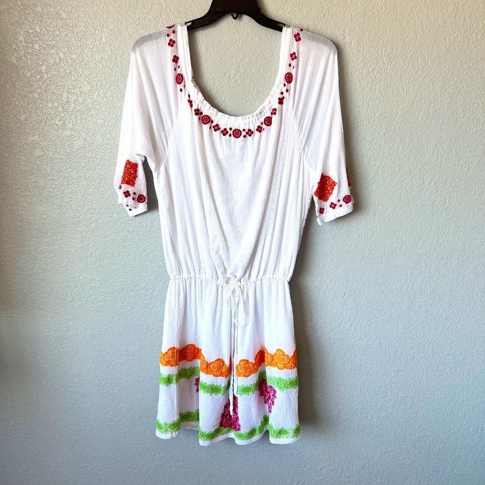 Tommy Bahama size XL gauzy embroidered dress